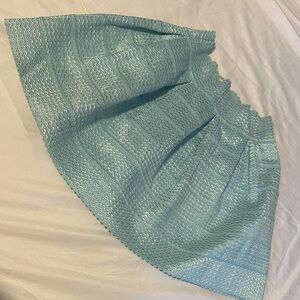L'ATISTE by Amy Turquoise Blue Skater Skirt Stretch Texture Bandage Like New